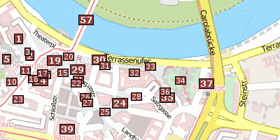 Brühlsche Terrasse Stadtplan
