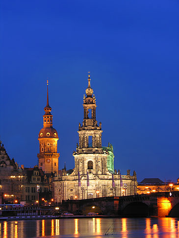 Foto Hofkirche bei Nacht - Dresden