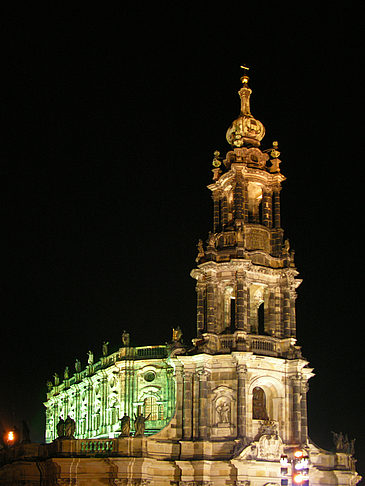 Foto Hofkirche bei Nacht - Dresden