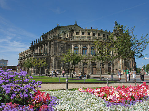 Fotos Semperoper mit Blumen | Dresden