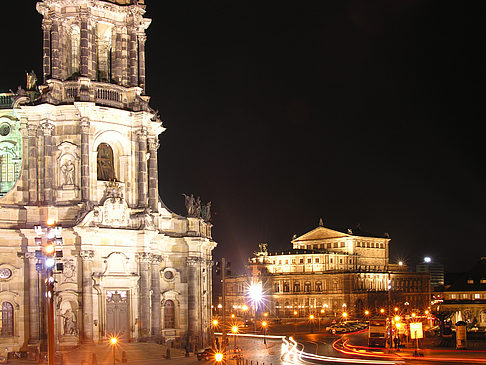 Hofkirche bei Nacht - Sachsen (Dresden)