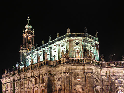 Hofkirche bei Nacht Foto 