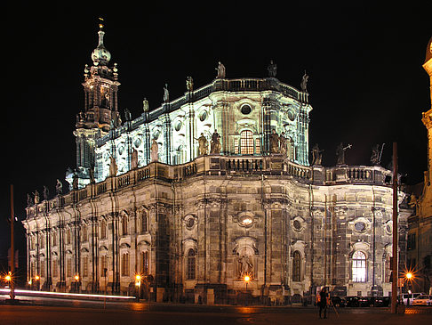 Hofkirche bei Nacht - Sachsen (Dresden)