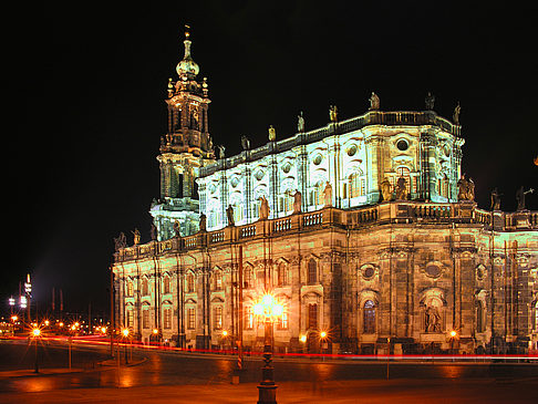 Hofkirche bei Nacht - Sachsen (Dresden)